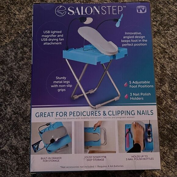 NIB Salon Step The Beauty Footrest for Easy‎ At-Home Pedicures - Picture 2 of 3